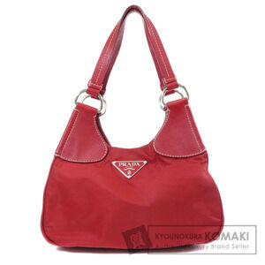 Prada Tessuto Hobo bag red matching leather trim